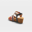 L'Artiste Tanja ankle strap sandal in Red Multi, alternate angle view