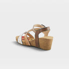 L'Artiste Tanja ankle strap sandal in White Multi, alternate angle view