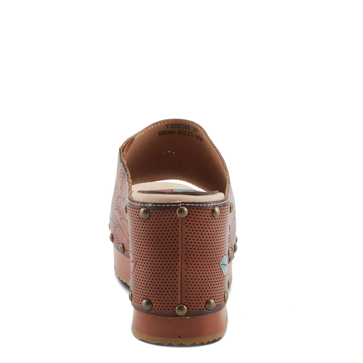 L'Artiste L'ARTISTE TEESHIRT SANDALS sandal in brown multi with handcrafted leather design