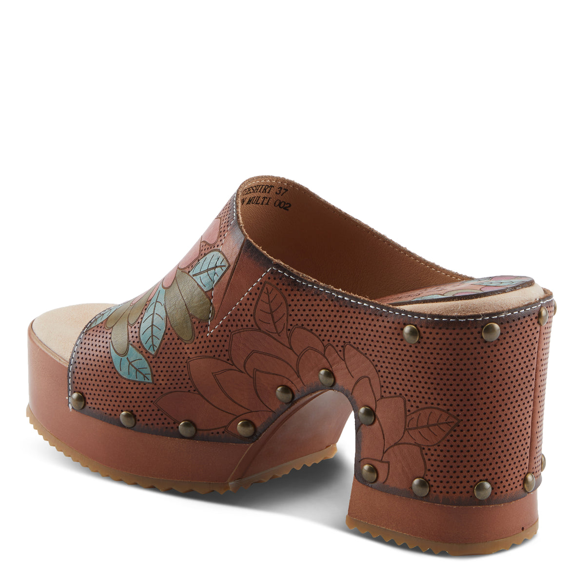 L'Artiste L'ARTISTE TEESHIRT SANDALS sandal in brown multi with handcrafted leather design