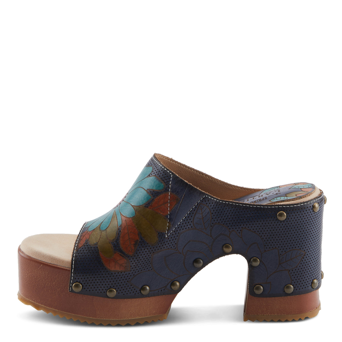 L'Artiste L'ARTISTE TEESHIRT SANDALS sandal in brown multi with handcrafted leather design