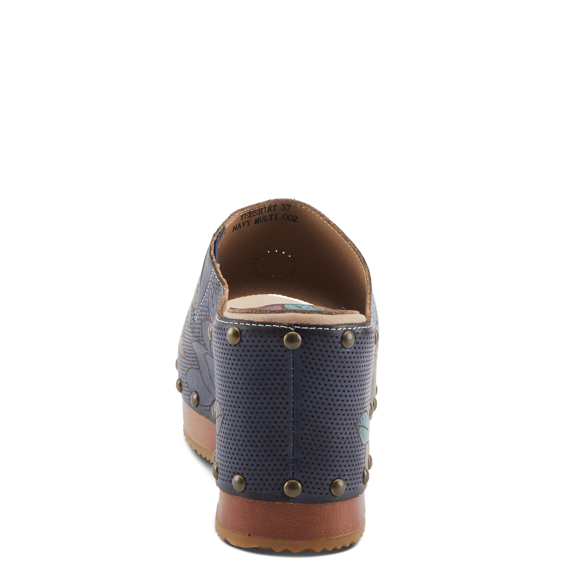 L'Artiste L'ARTISTE TEESHIRT SANDALS sandal in navy multi with handcrafted leather design