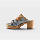 L'Artiste Teetimer sandals in Blue Multi, side view