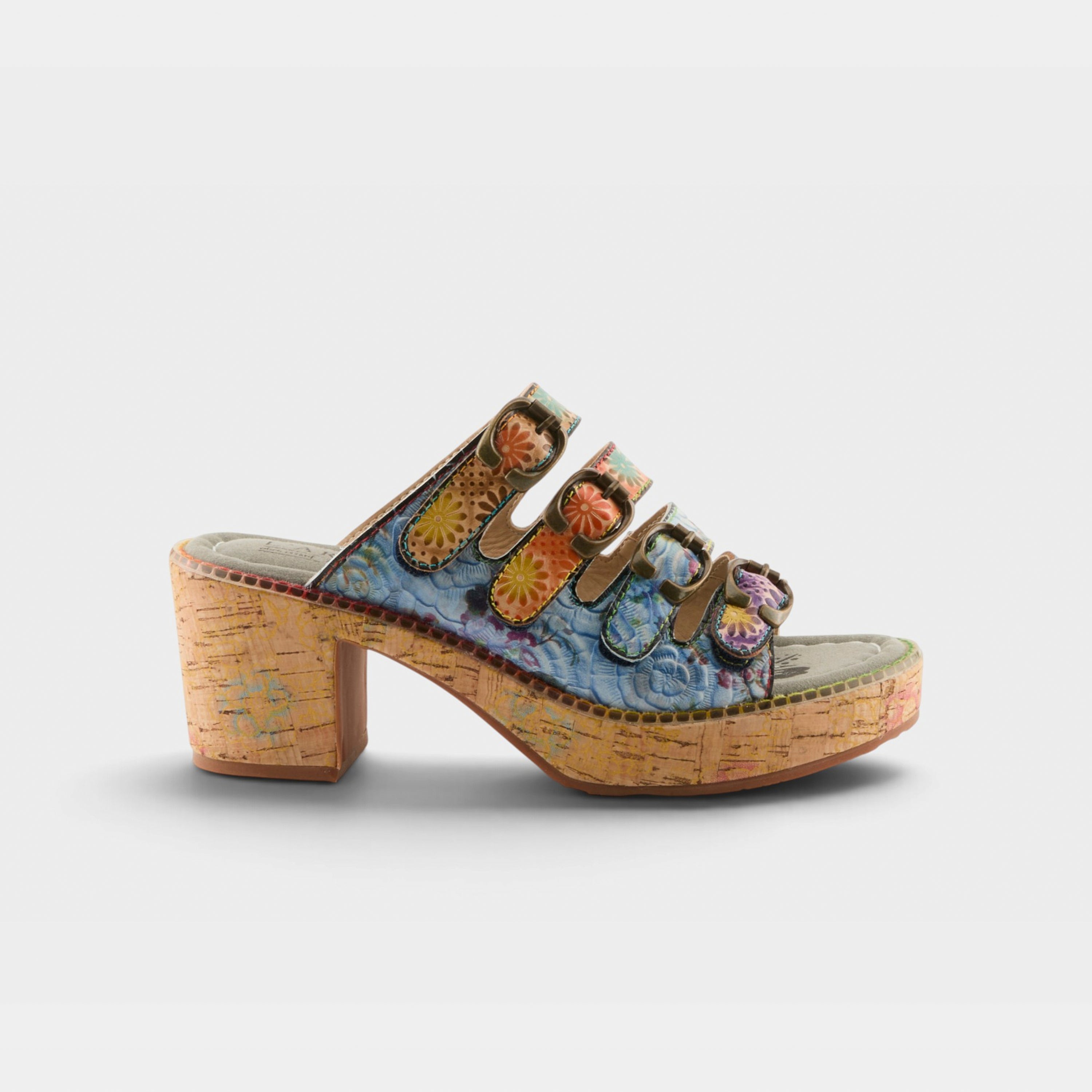 L'Artiste Teetimer sandals in Blue Multi, hero view