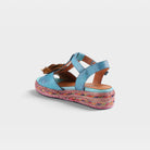 L'Artiste Tempest sandals in Blue Multi, alternate angle view
