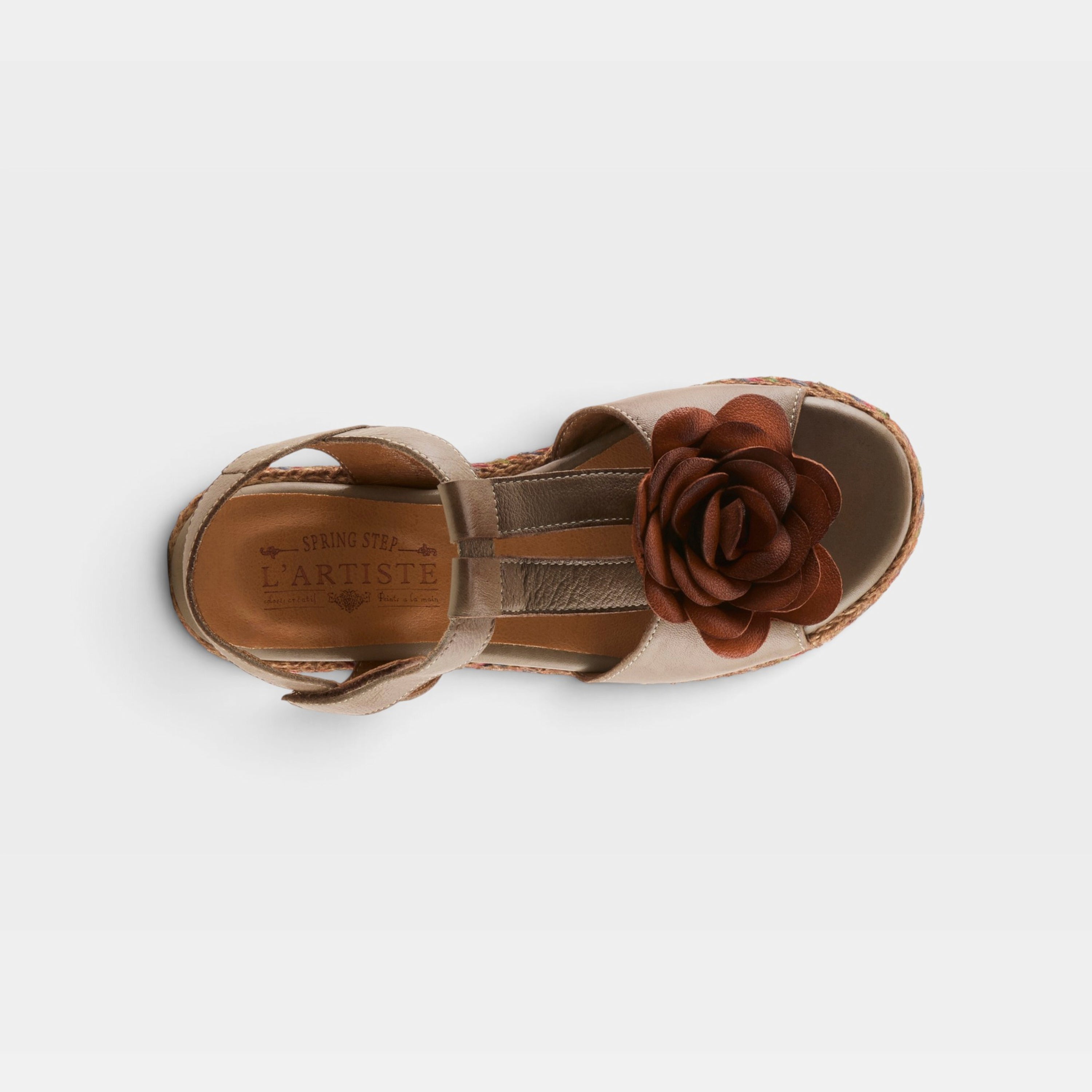 L'Artiste Tempest sandals in Light Grey, top view