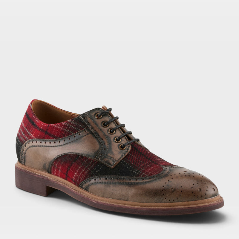 L'ARTISTE HOMBRE THAVO ZAPATO OXFORD A CUADROS