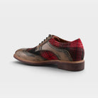 L'Artiste Men Thavo-Plaid Grey Multi Oxford Shoe