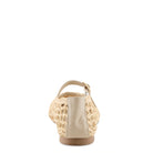 Azura Thevineyard women's flat in beige with raffia upper and buckle detail