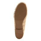 Azura Thevineyard women's flat in beige with raffia upper and buckle detail