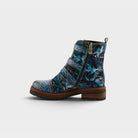 L'Artiste Thisway boots in Blue Multi, side view