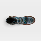 L'Artiste Thisway boots in Blue Multi, top view