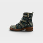 L'Artiste Thisway boots in Green Multi, side view