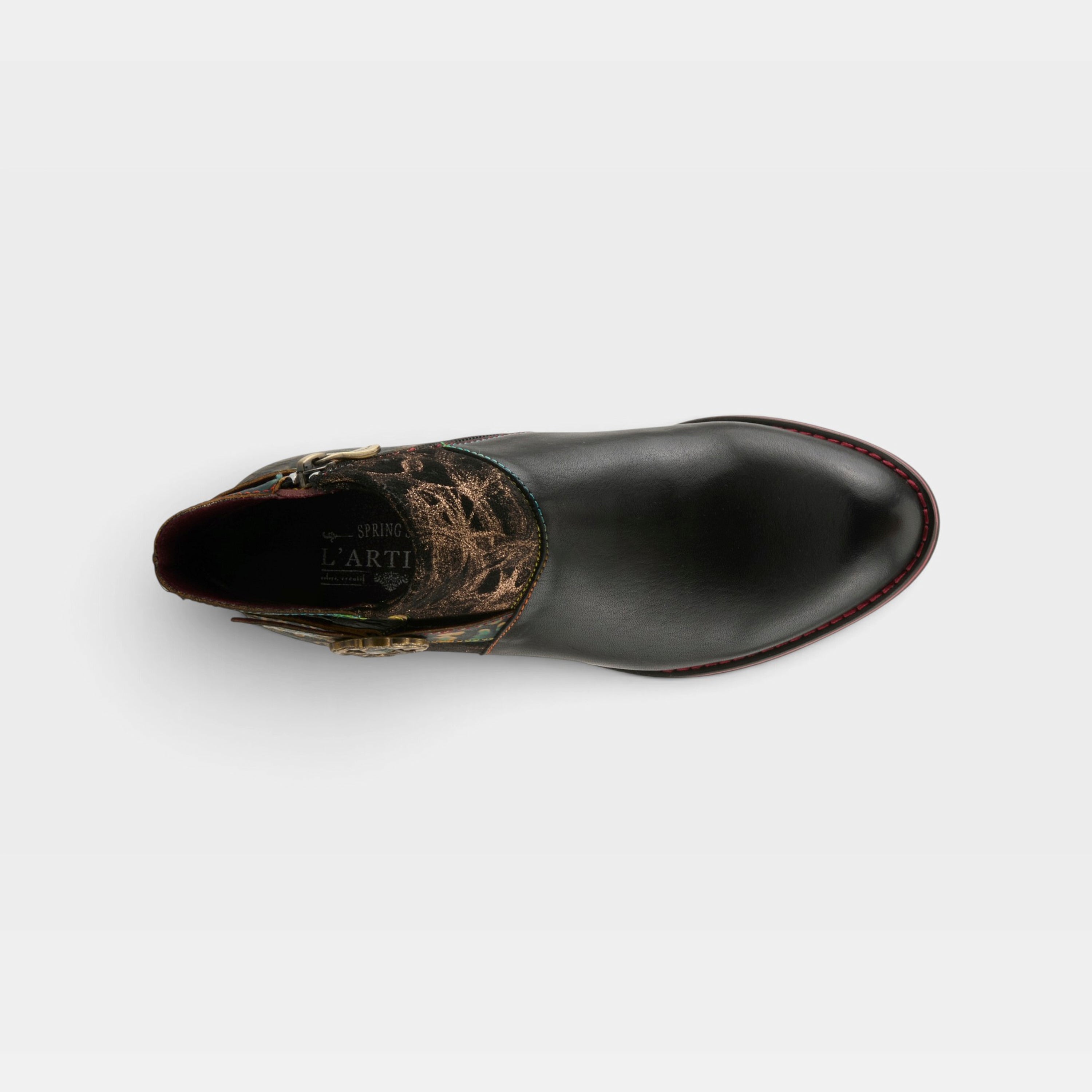 L'Artiste Tiatia boots in Black, top view
