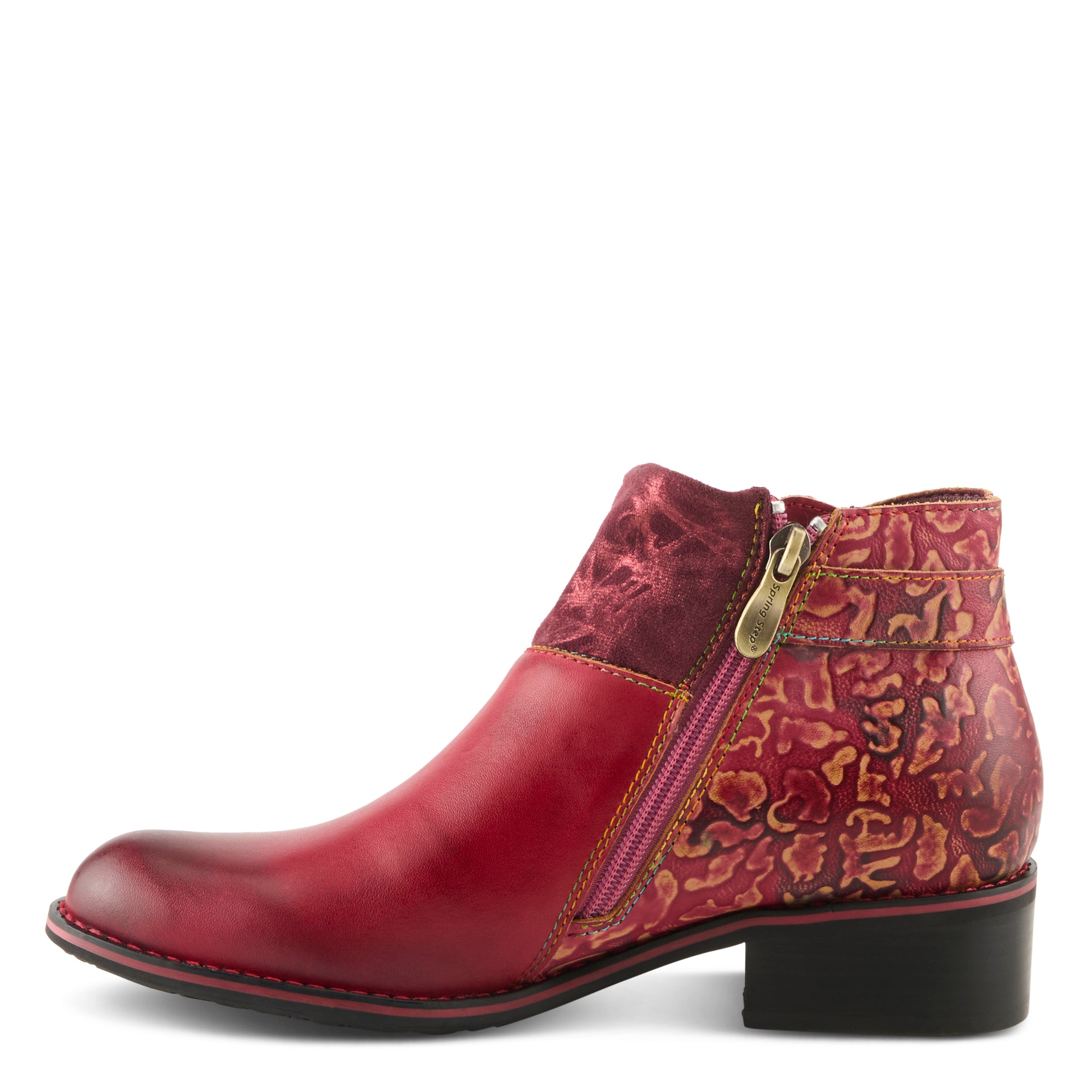 L'Artiste L'ARTISTE TIATIA BOOTS boot in bordeaux with handcrafted leather design