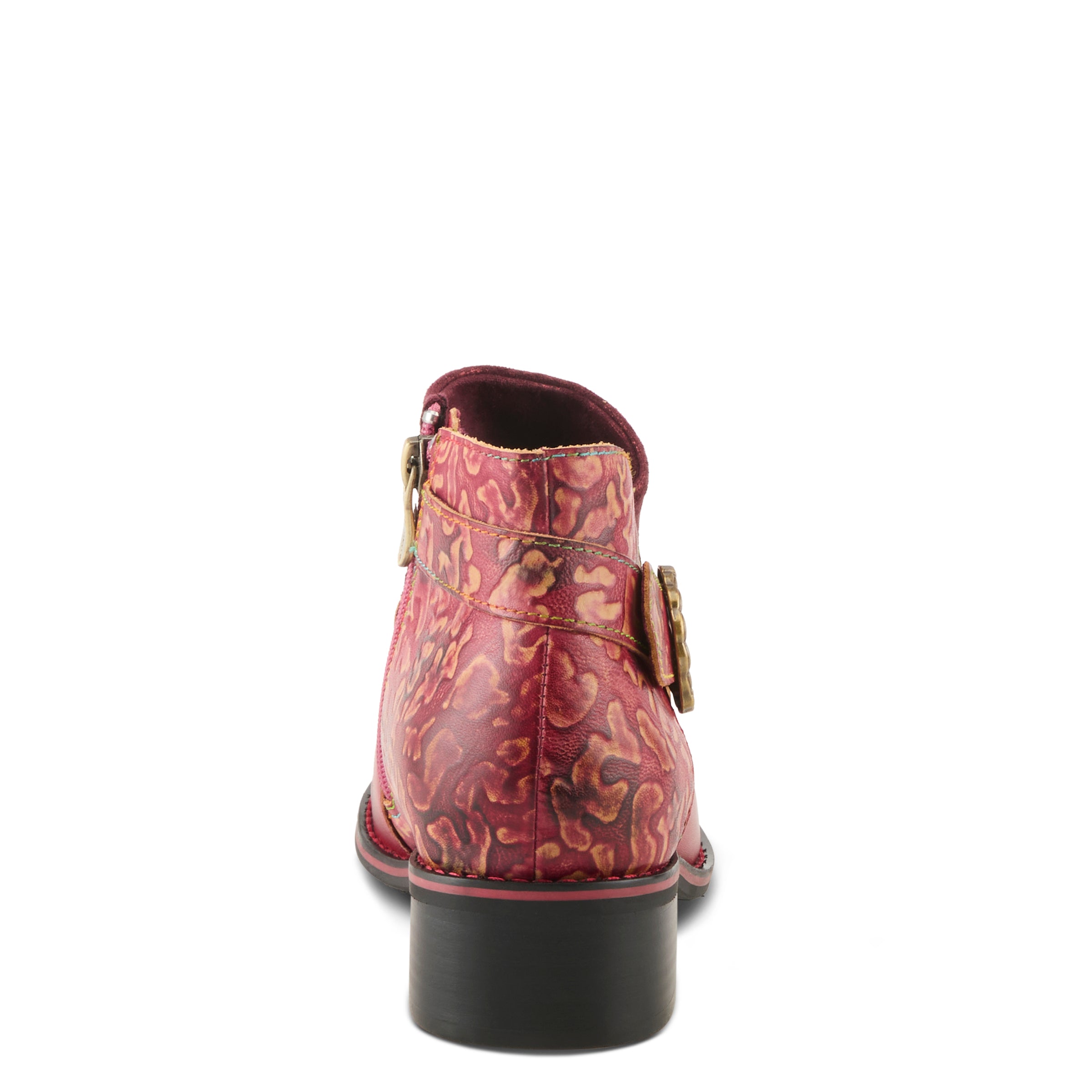 L'Artiste L'ARTISTE TIATIA BOOTS boot in bordeaux with handcrafted leather design