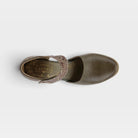 L'Artiste Toolie shoes in Olive Green, top view