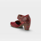 L'Artiste Toolie shoes in Red, alternate angle view