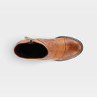 L'Artiste Topanga boots in Camel, top view