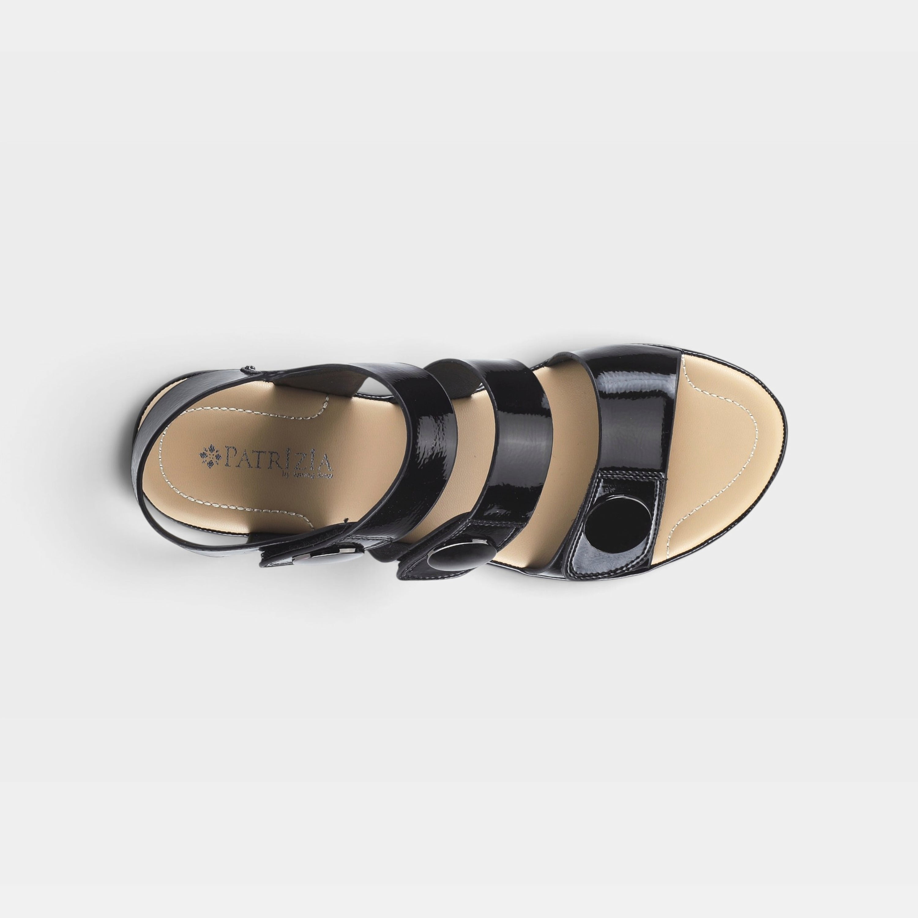 Patrizia Triodee Black Patent Slingback Sandal