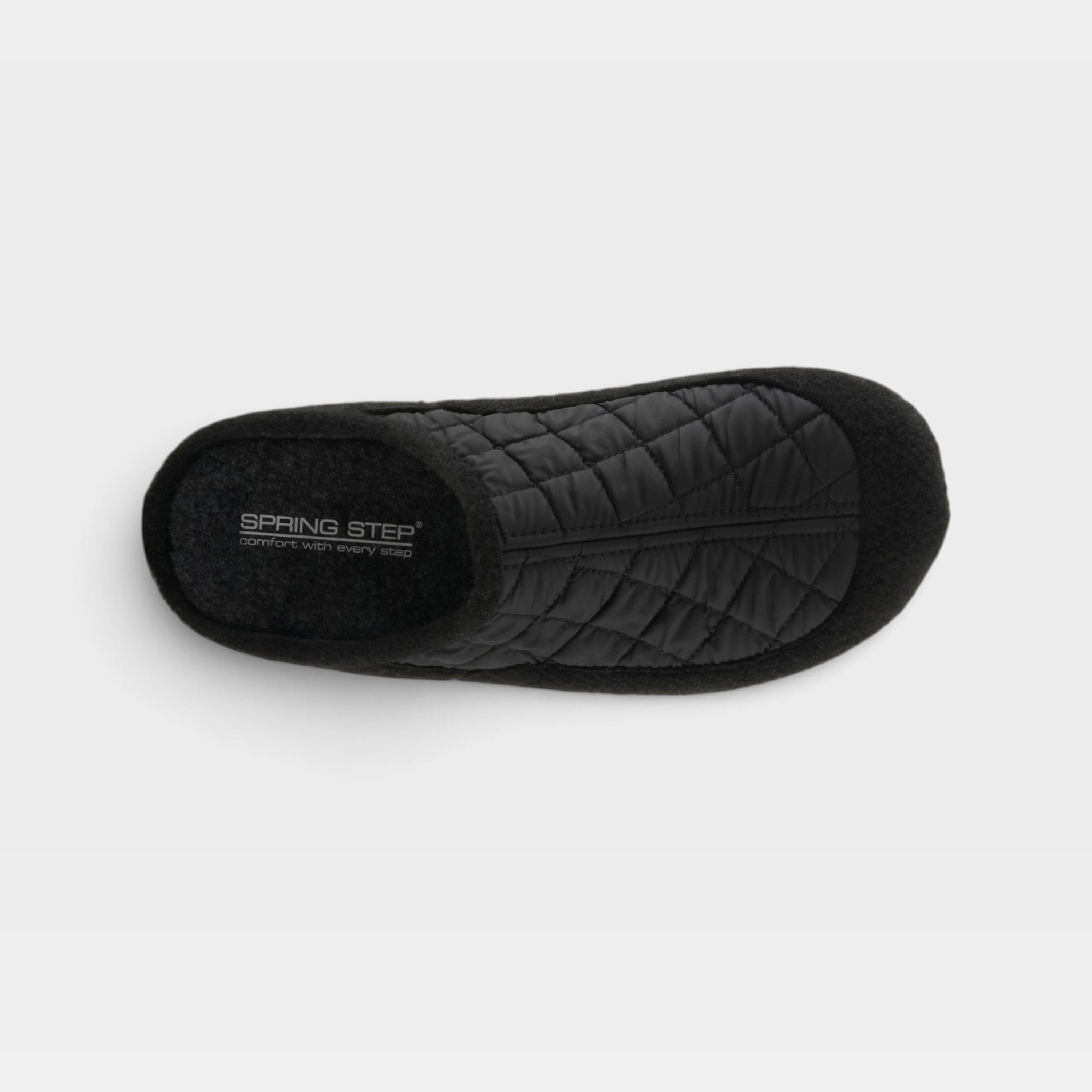 Spring Step Men Twiled Black Slipper