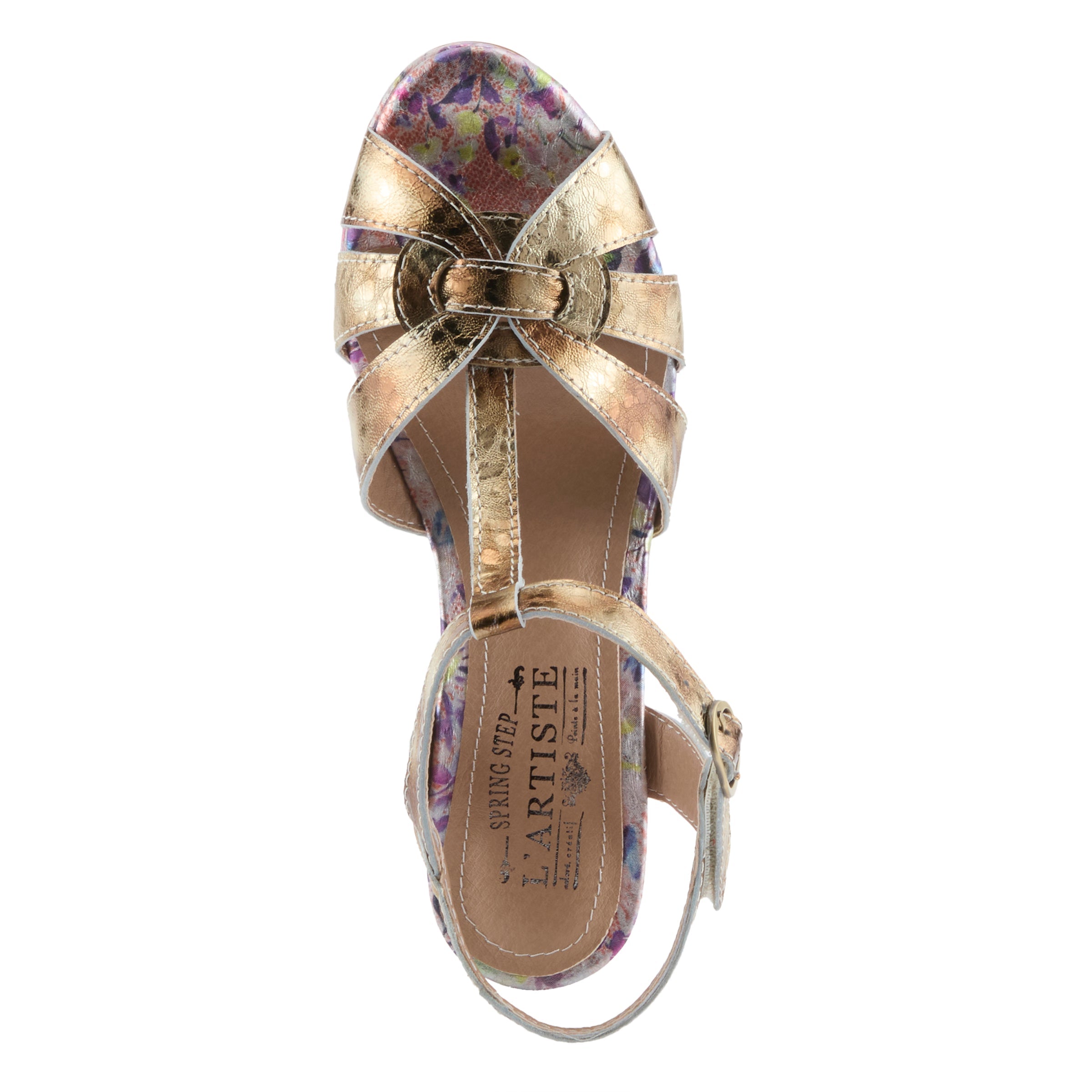 L'Artiste Twinkletoz T-Strap Platform Sandals - Spring Step Shoes