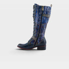 L'Artiste Vaneyck tall western boot in Blue Multi, side view