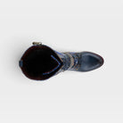 L'Artiste Vaneyck tall western boot in Blue Multi, top view
