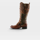 L'Artiste Vaneyck tall western boot in Brown Multi, side view
