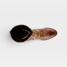L'Artiste Vaneyck tall western boot in Brown Multi, top view
