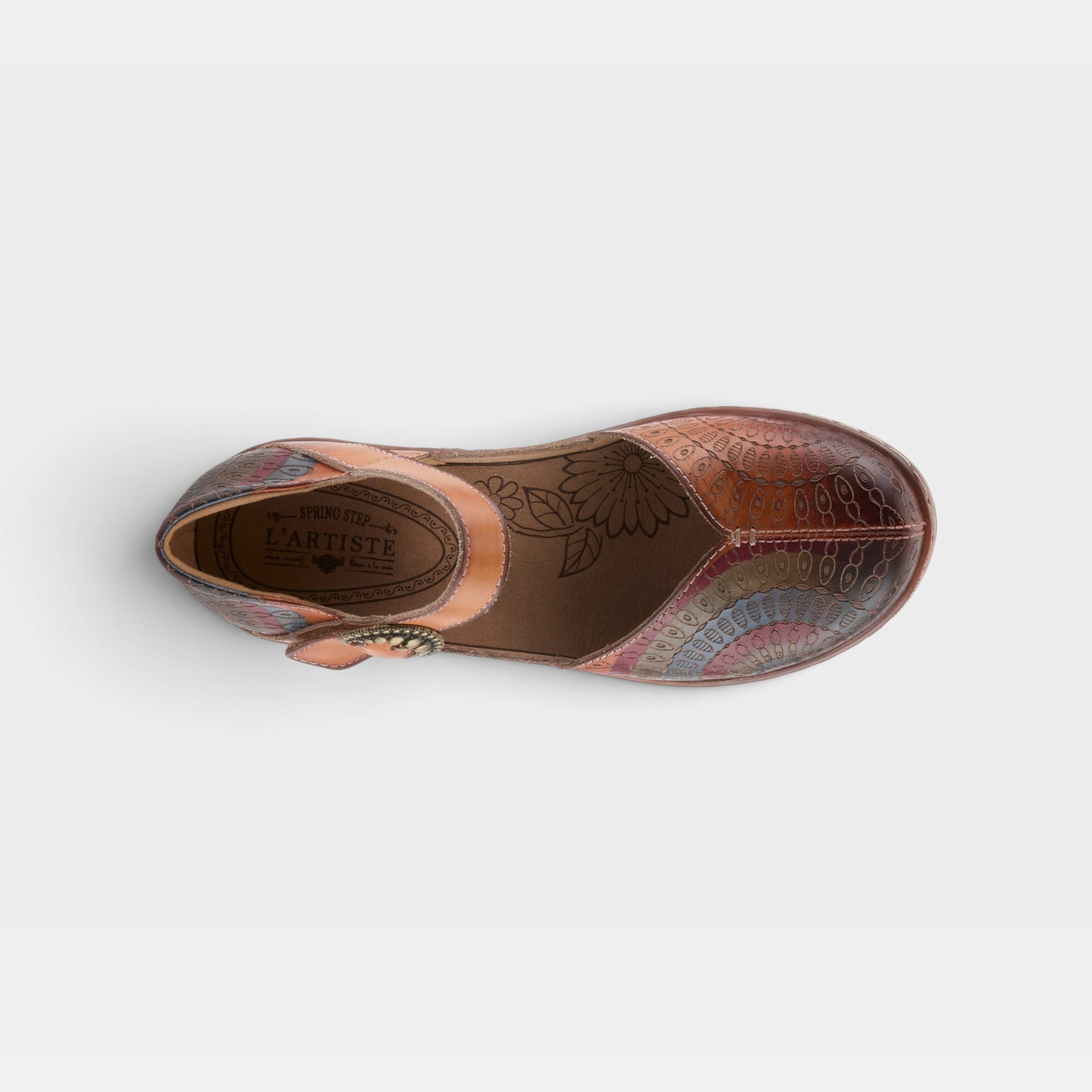 L'Artiste Veesome shoes in Camel Multi, top view