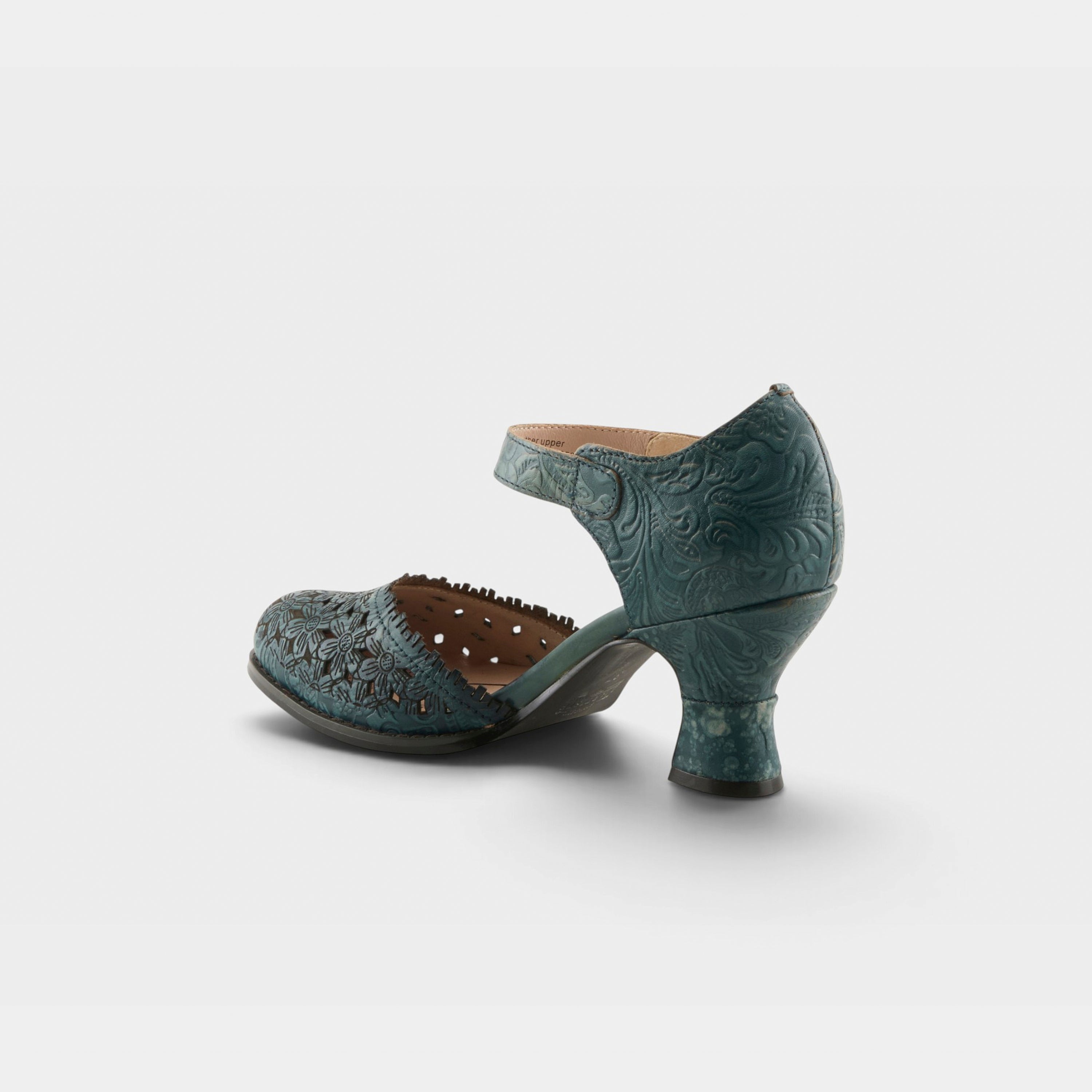 L'Artiste Visionary ankle strap shoes in Blue, alternate angle view