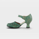 L'Artiste Visionary ankle strap shoes in Green, side view