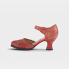 L'Artiste Visionary ankle strap shoes in Red, side view