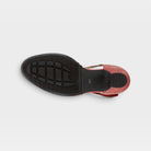 L'Artiste Visionary ankle strap shoes in Red, outsole view