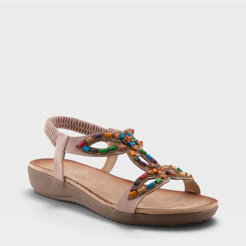 PATRIZIA VOLCANIC T-STRAP SANDALS