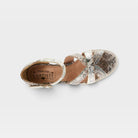 L'Artiste Waltz-Fleur sandals in Grey Multi, top view