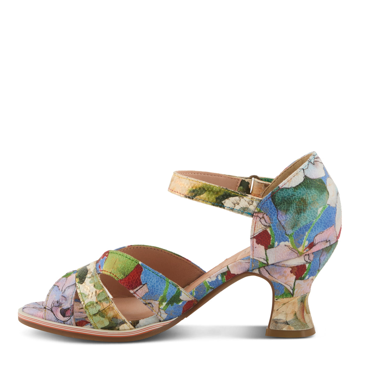 L'Artiste L'ARTISTE WALTZ SANDALS sandal in lilac multi with handcrafted leather design