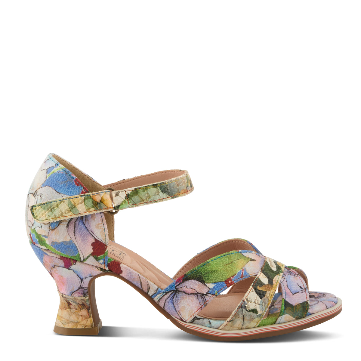 L'Artiste L'ARTISTE WALTZ SANDALS sandal in lilac multi with handcrafted leather design