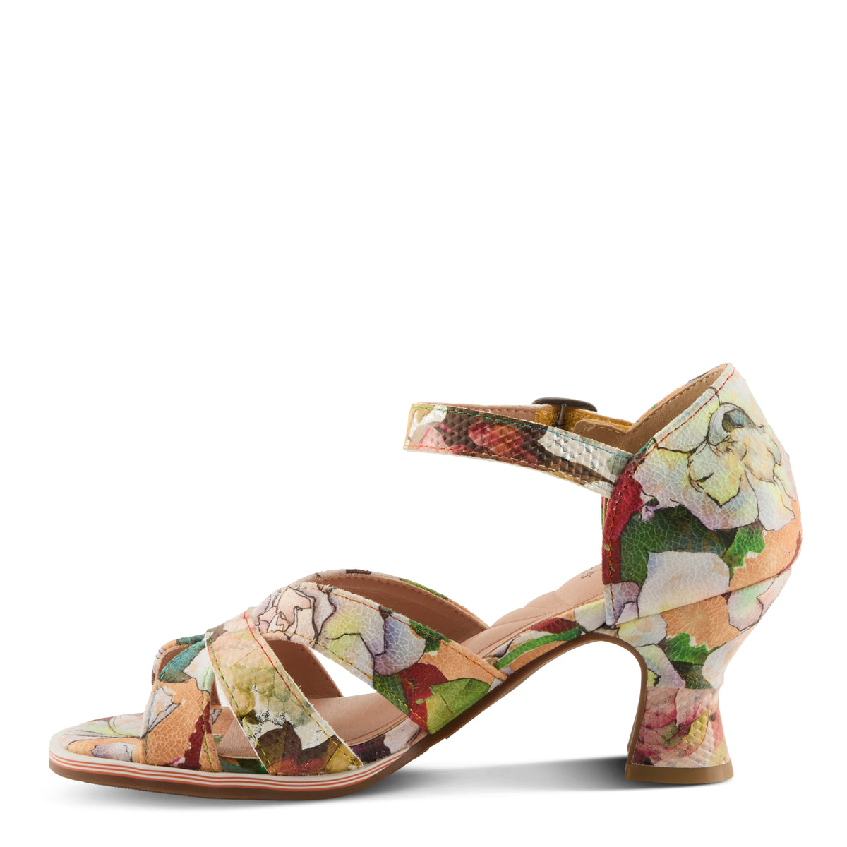 L'Artiste L'ARTISTE WALTZ SANDALS sandal in orange multi with handcrafted leather design