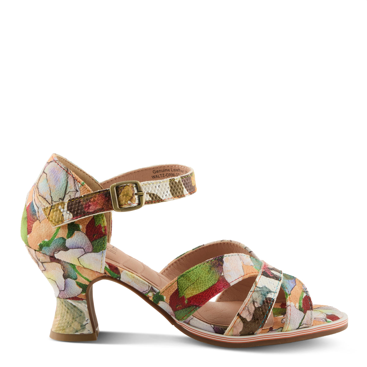 L'Artiste L'ARTISTE WALTZ SANDALS sandal in orange multi with handcrafted leather design
