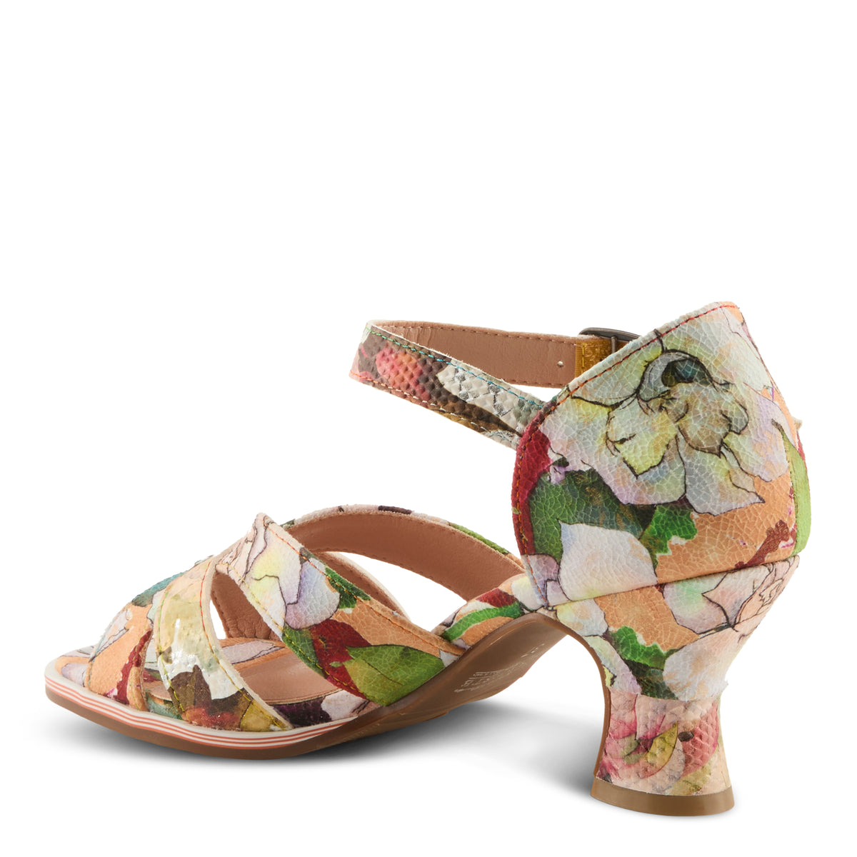 L'Artiste L'ARTISTE WALTZ SANDALS sandal in orange multi with handcrafted leather design