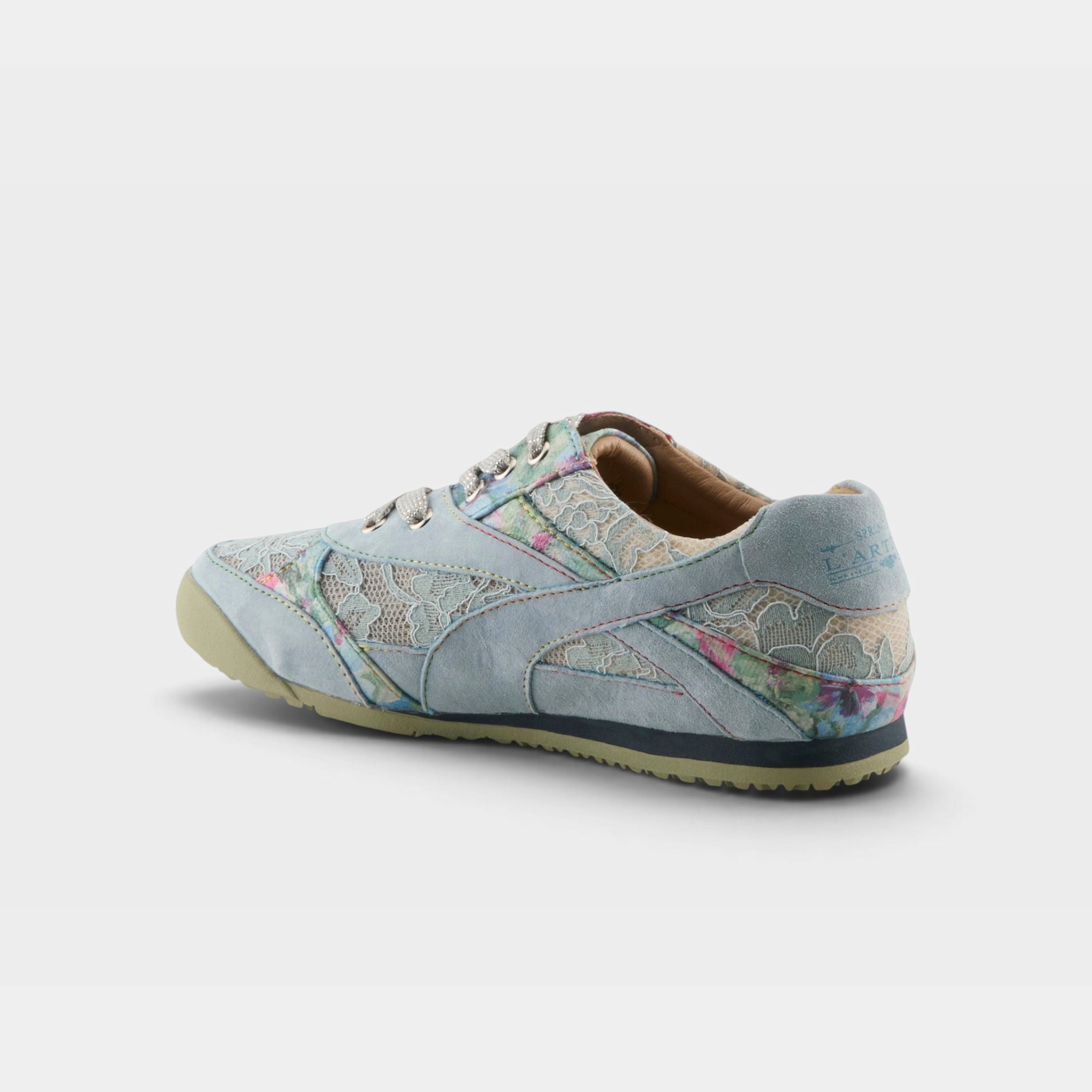 L'Artiste Wavehello sneaker in Light Blue, alternate angle view