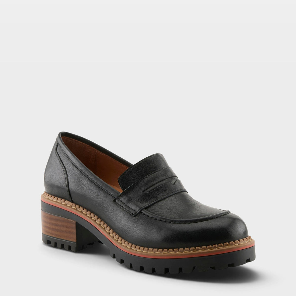Spring Step Wexford Shoes in Black, front view