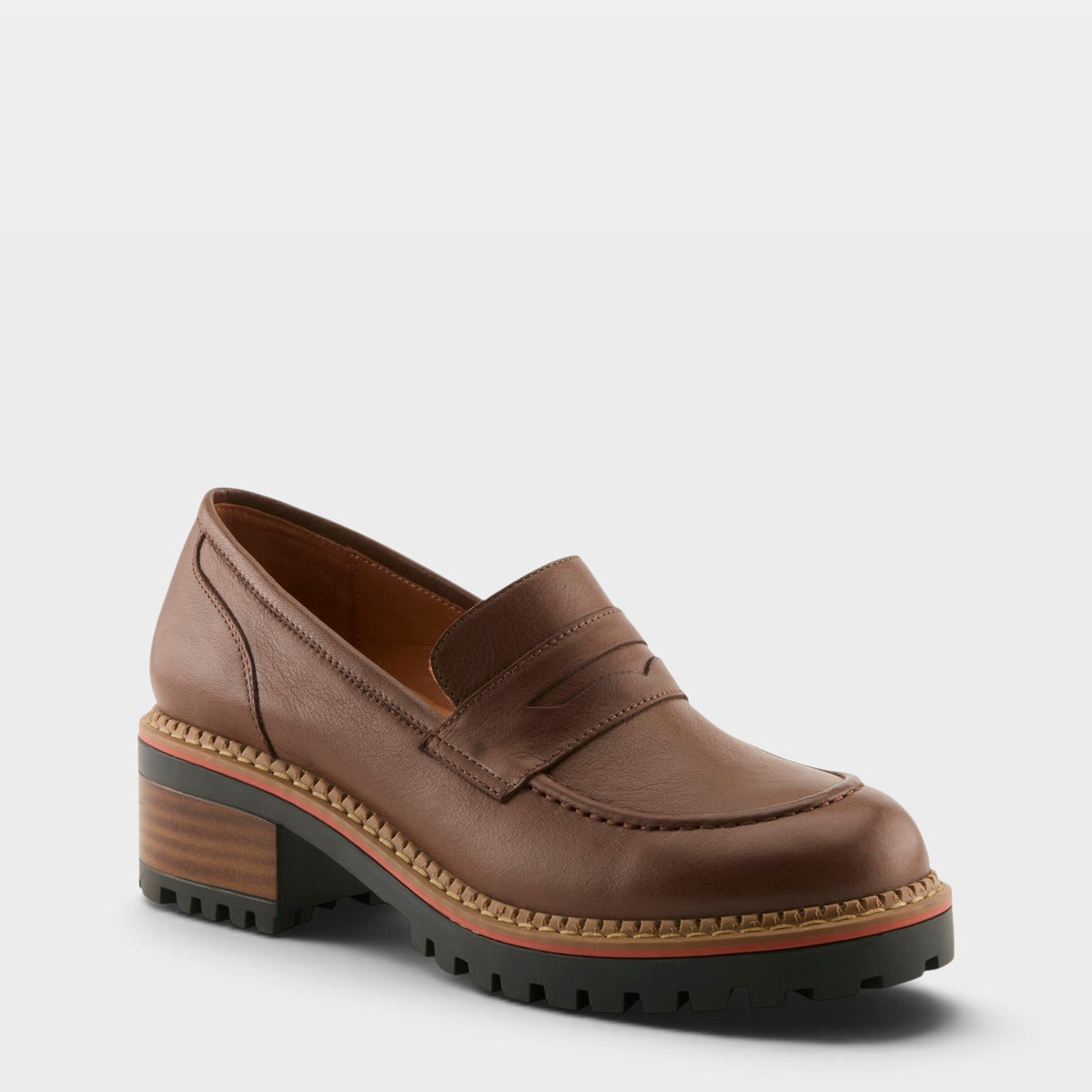 Spring Step Wexford Shoes in Brown, front view