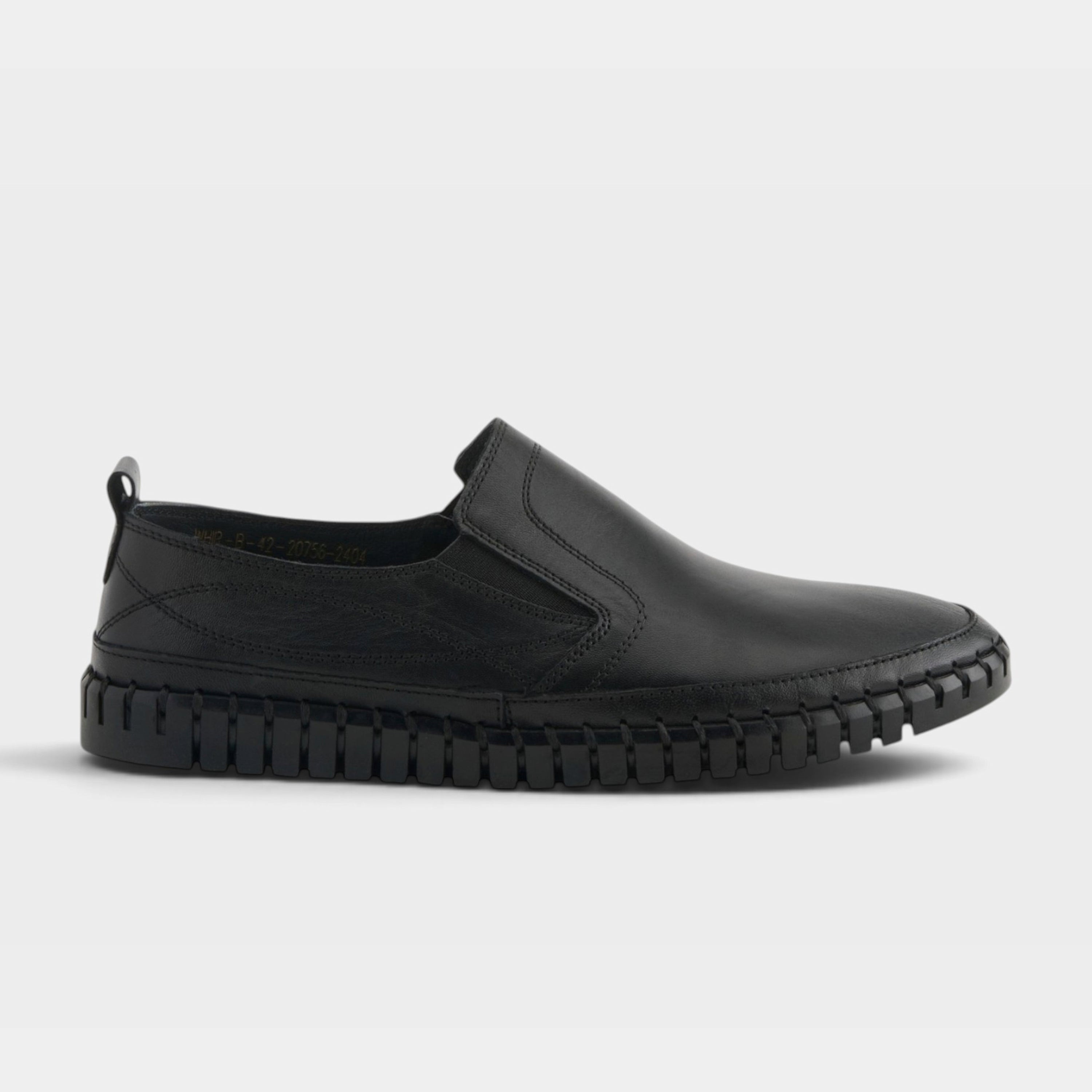 Spring Step Men Whip Black Shoe