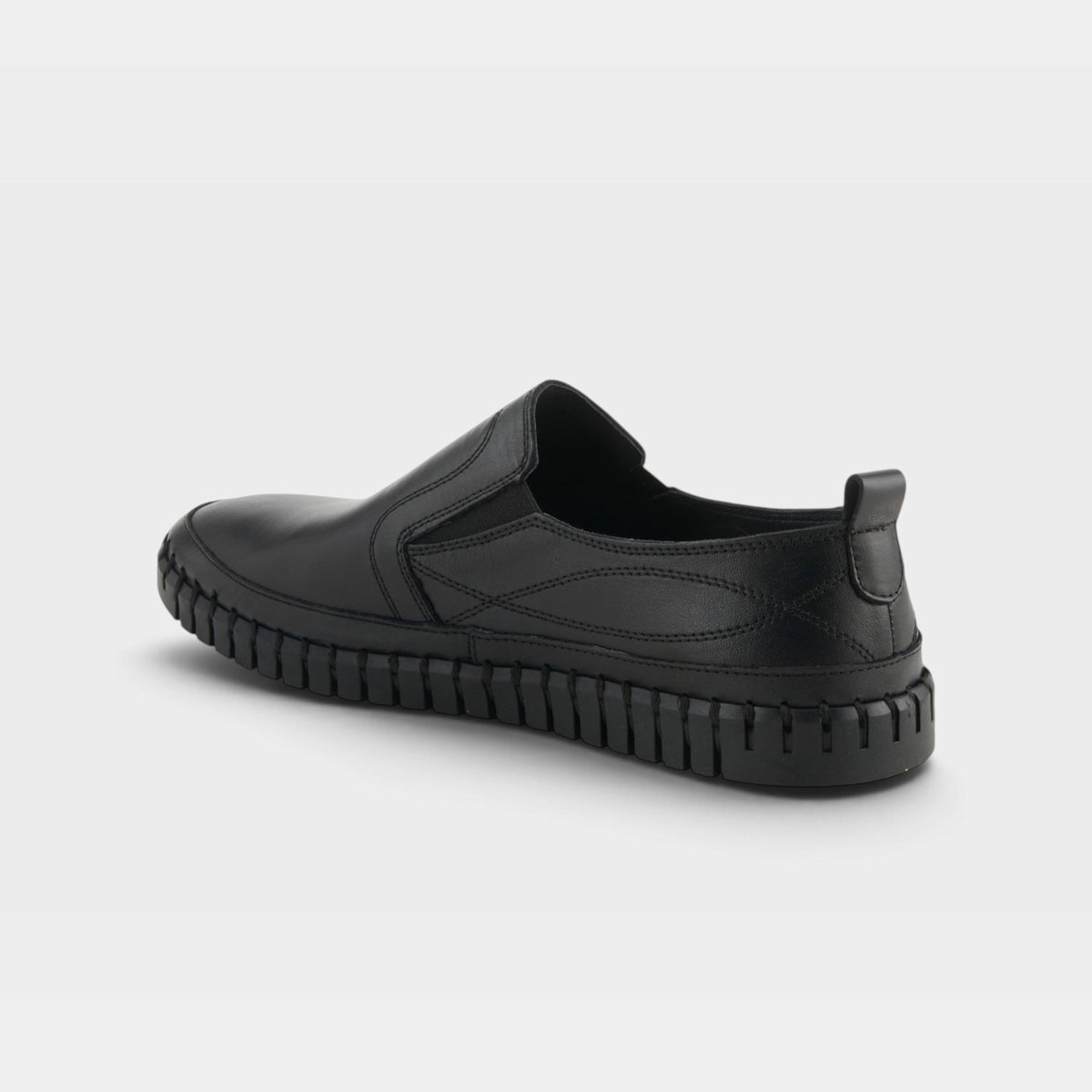 Spring Step Men Whip Black Shoe