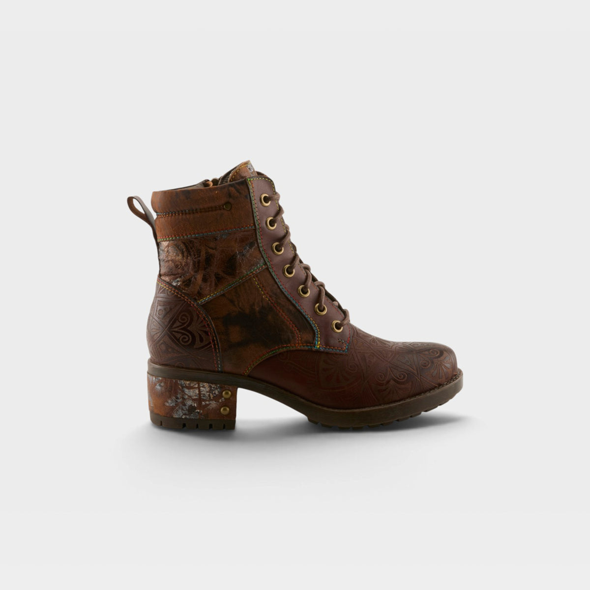 L'Artiste Whitefish boots in Brown Multi, hero view
