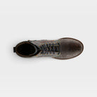 L'Artiste Whitefish boots in Navy Multi, top view