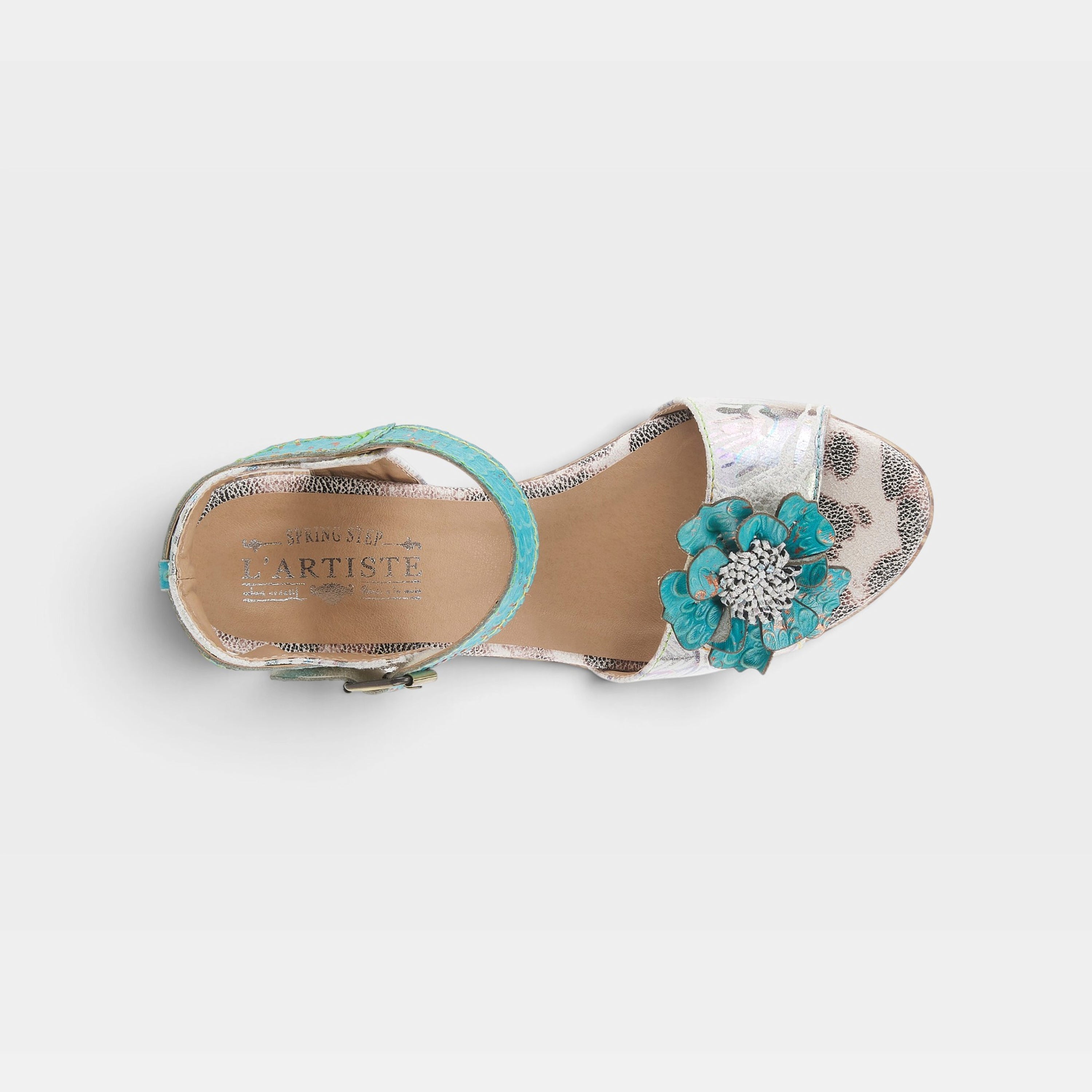スティナ　レオタード type H old flower charcoal S L'artiste Wildcat Quarter Strap Sandals – Spring Step Shoes